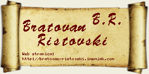 Bratovan Ristovski vizit kartica